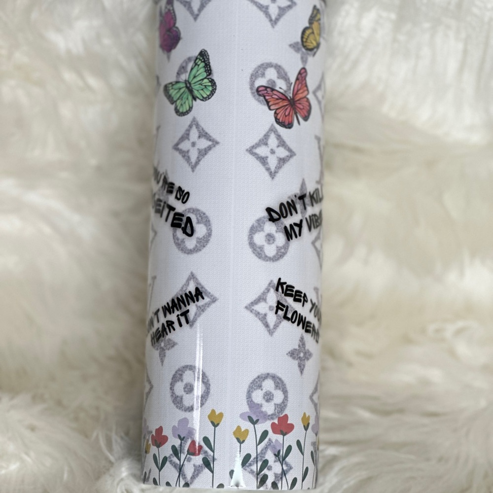 Stylish 20 oz Tumbler with Tattooed Woman Design - Picture 5 of 5